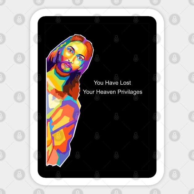 Meme Jesus Pop Art Sticker by Zet Art